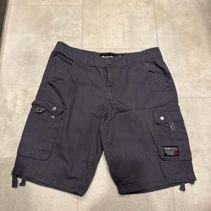 Ecko Unltd. Men's Grey Ripstop Cargo Shorts, Size 34